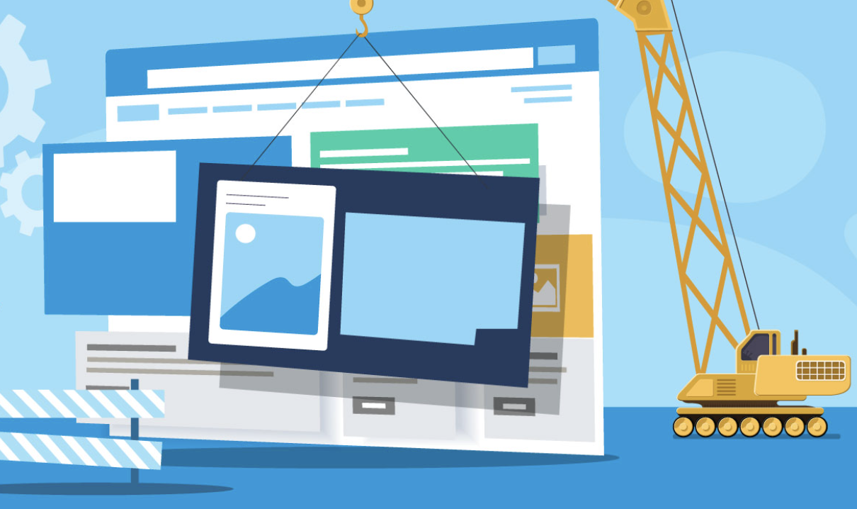 Website construction illustration